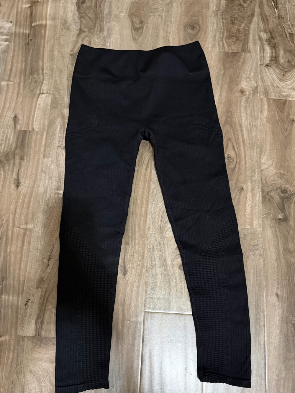 NWOT Fabletics Black Textured Seamless Leggings XL High Rise